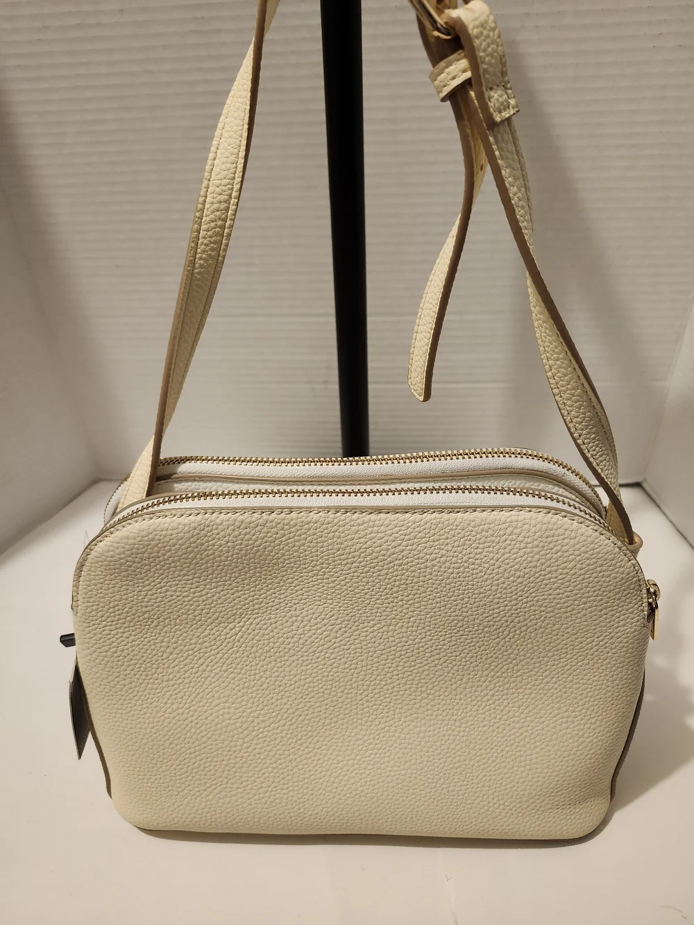 Nanette Lepore Cream & White Two-Tone Tassel Crossbody